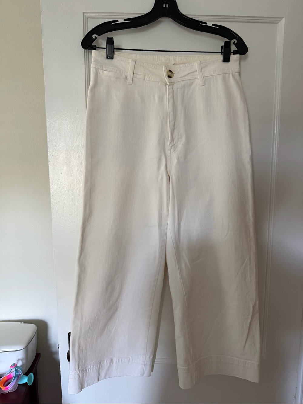 H&M Off White Wide-Leg Jeans